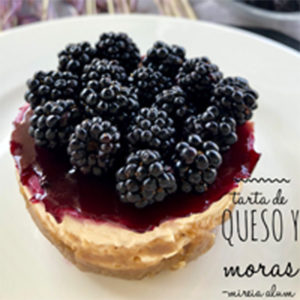 tarta de queso con moras sin horno