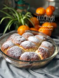 homemade orange and chocolate brioches
