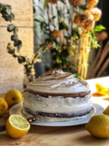 lemon and meringue surprise birthday cake