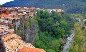 visit to castellfullit de la roca Catalonia