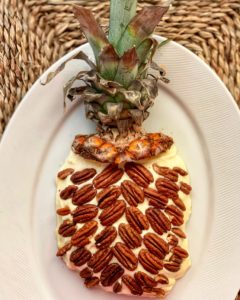 piña colada tiramisu with pecan nuts