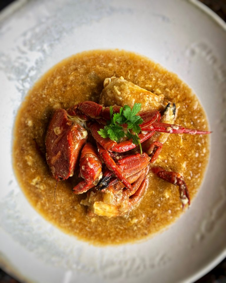 Chili crab casero con nécoras