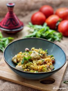 Couscous with chicken and vegetables Moroccan style