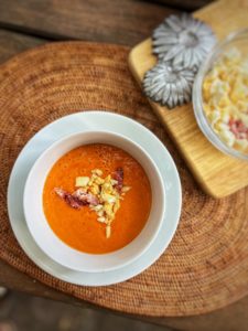 salmorejo with zucchini without bread