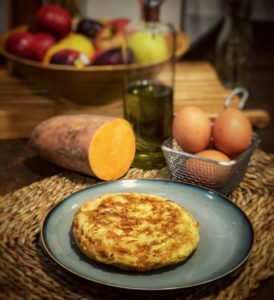 Sweet potato and onion omelet culinaryspain