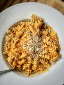 pasta with roasted pumpkin sauce